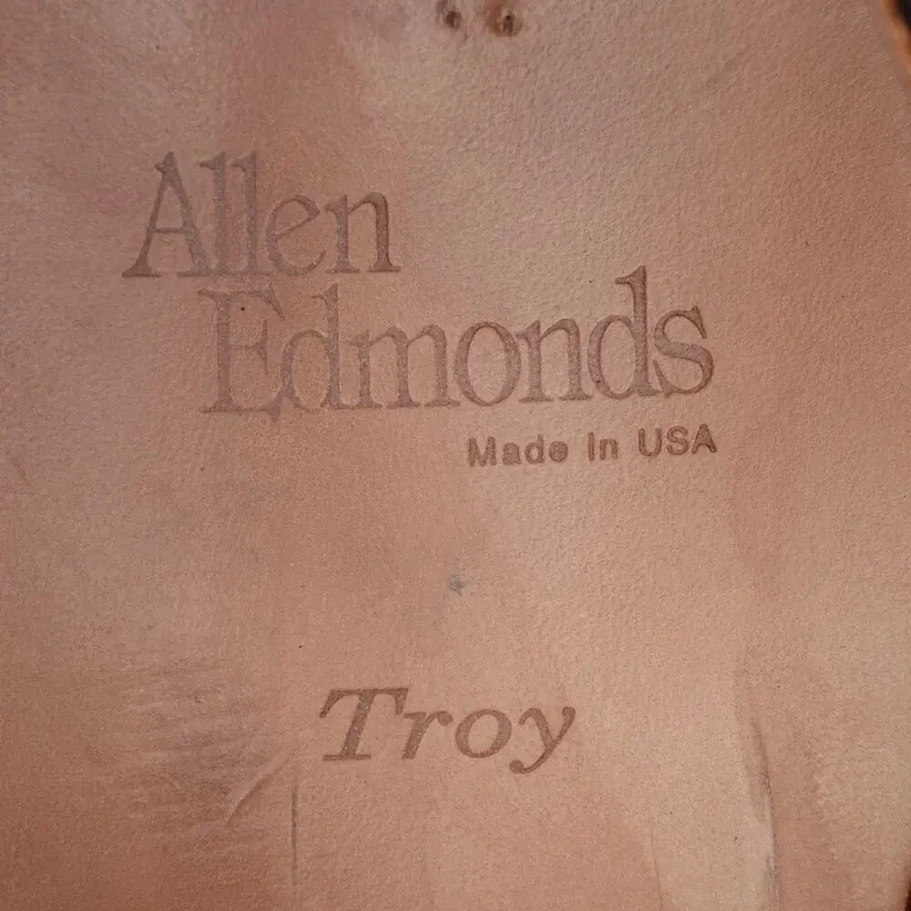 $425 Allen Edmonds Troy Black Leather Oxford Dress Shoes — US 10 EEE